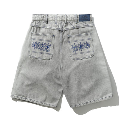 Butter Goods Bronco Denim Shorts - Washed Grey