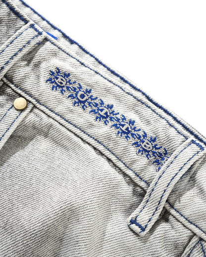 Butter Goods Bronco Denim Shorts - Washed Grey