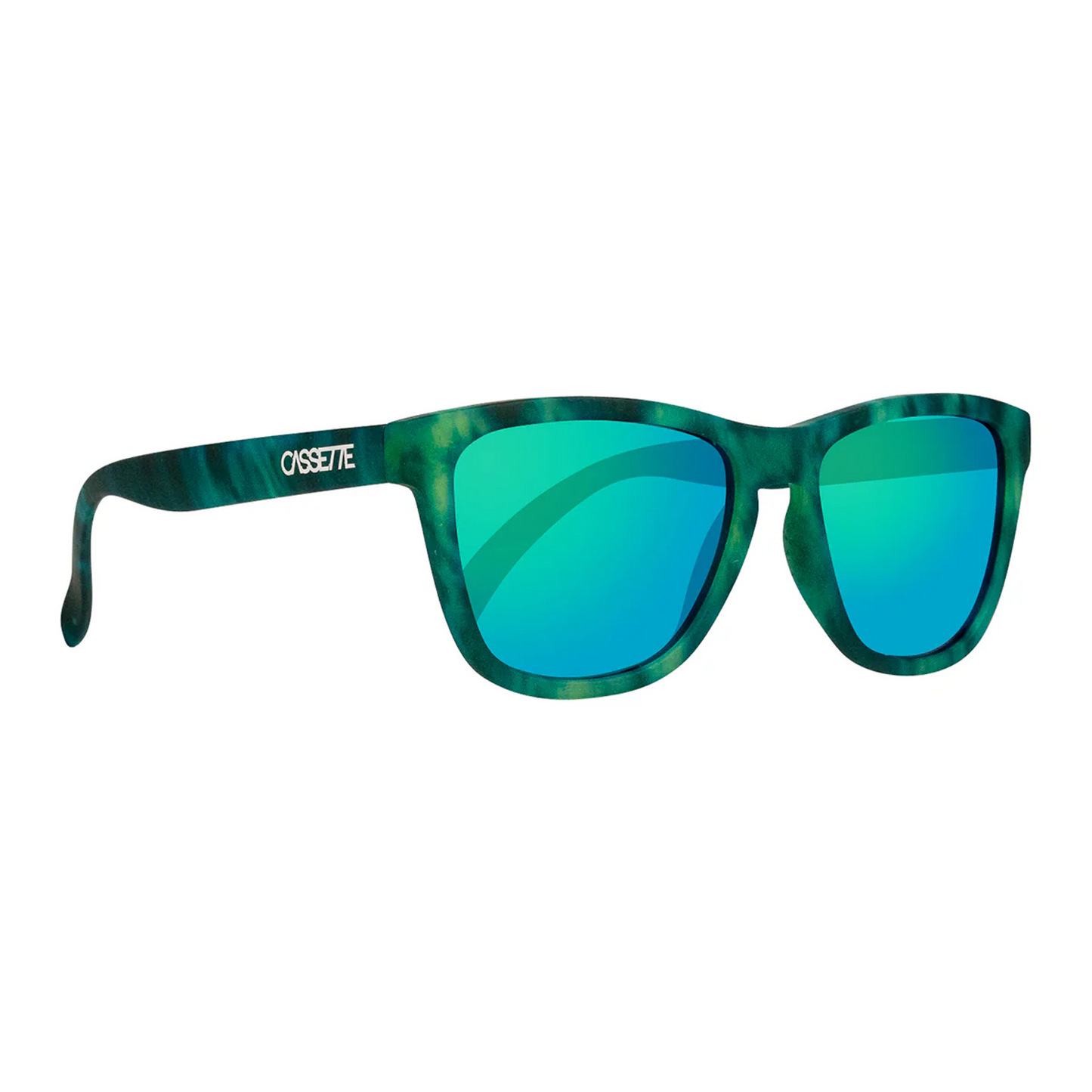 Cassette Easy Livin' Sunglasses - Amazonian Tortoise / Polarized Green Mirror Lens