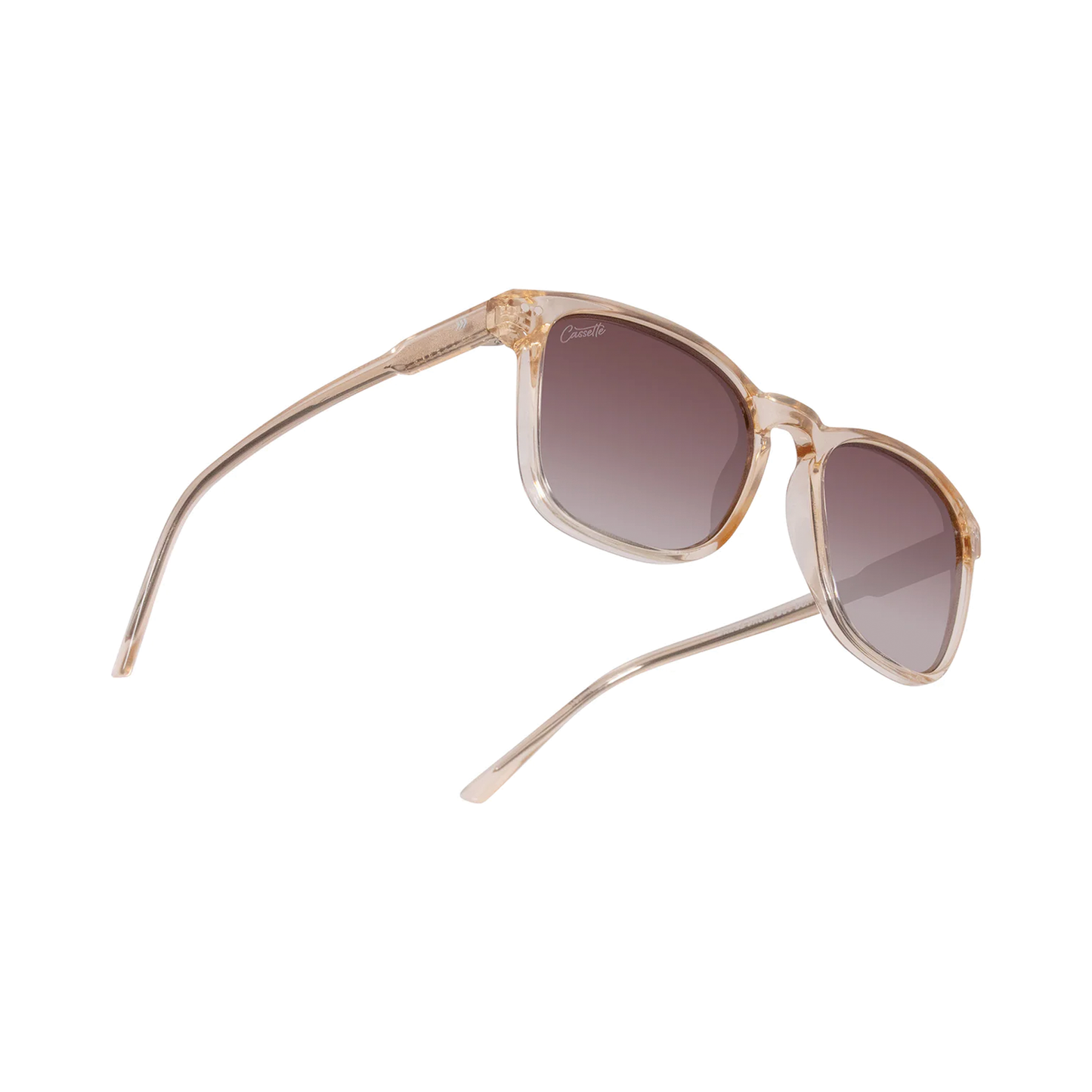 Cassette Playlist Sunglasses - Champagne / Polarized Gradient Tea Lens