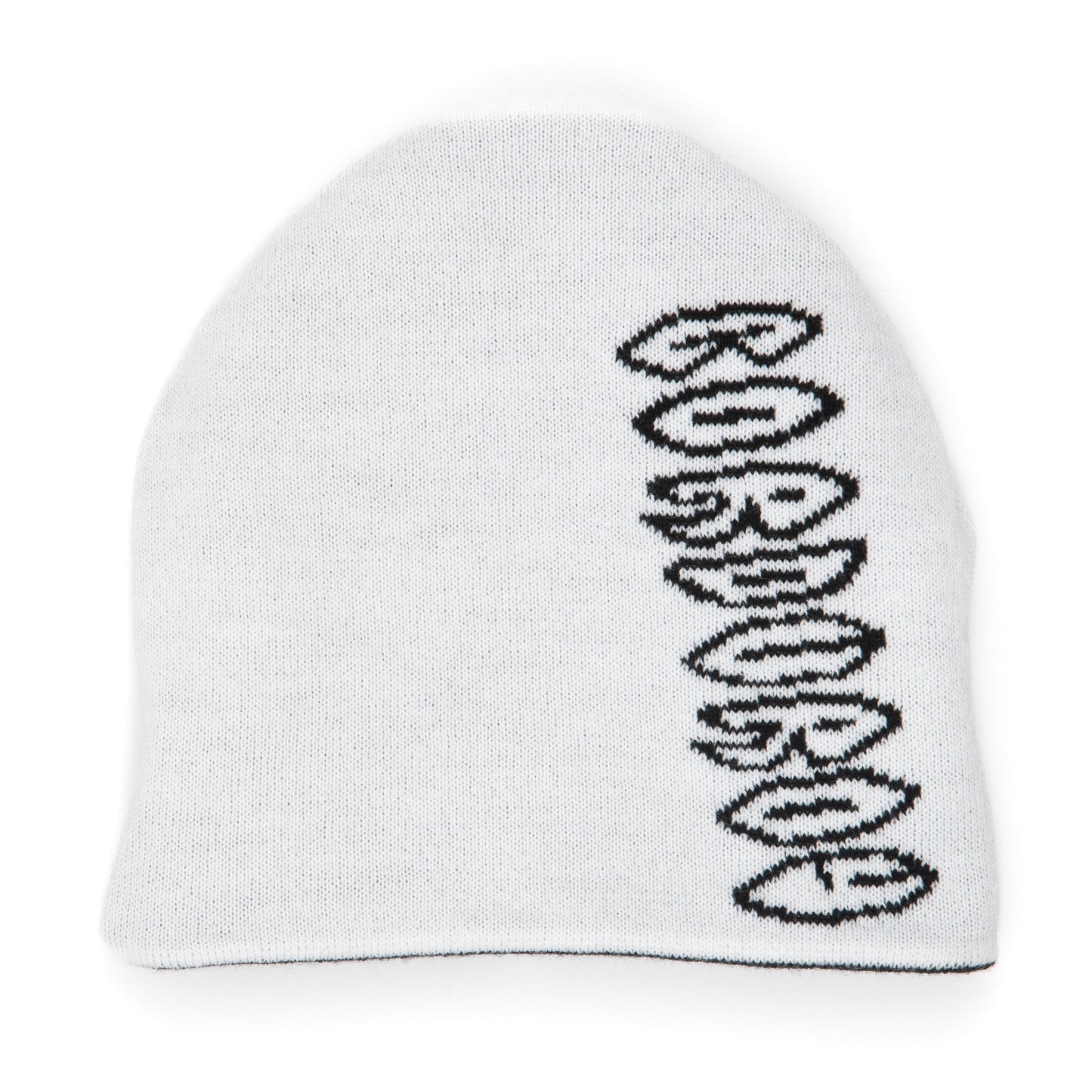 Corduroy Cobweb Reversible Skully - Black