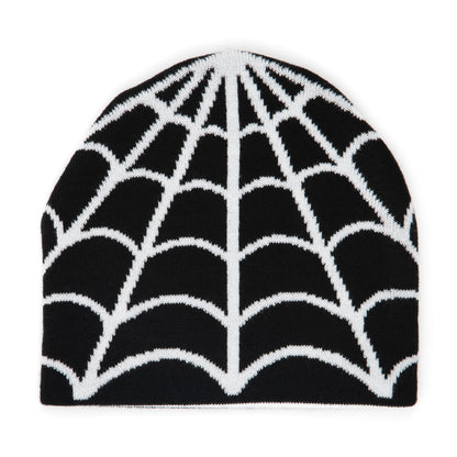 Corduroy Cobweb Reversible Skully - Black