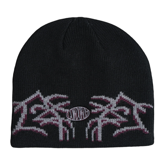 Corduroy Airbrush Beanie - Black