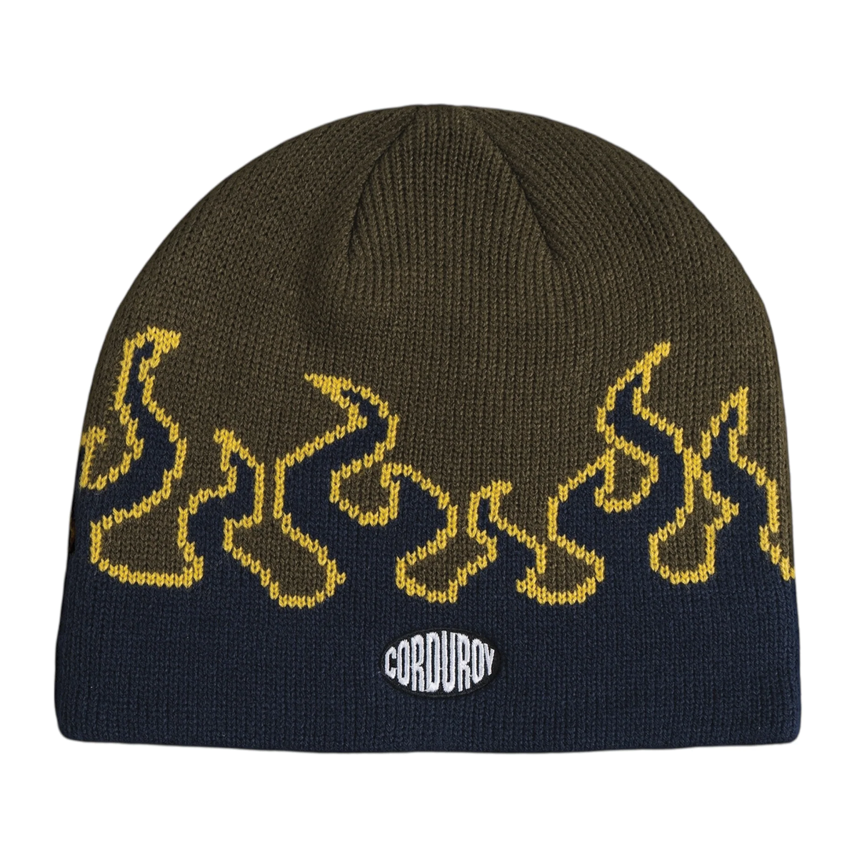 Corduroy LL Burn Skully Beanie - Army