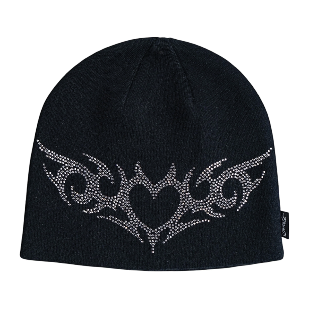 Corduroy Shine On Skully Beanie - Black
