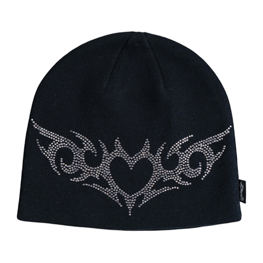 Corduroy Shine On Skully Beanie - Black