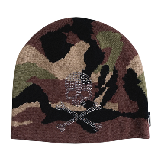 Corduroy Shine On Skully Beanie - Camo