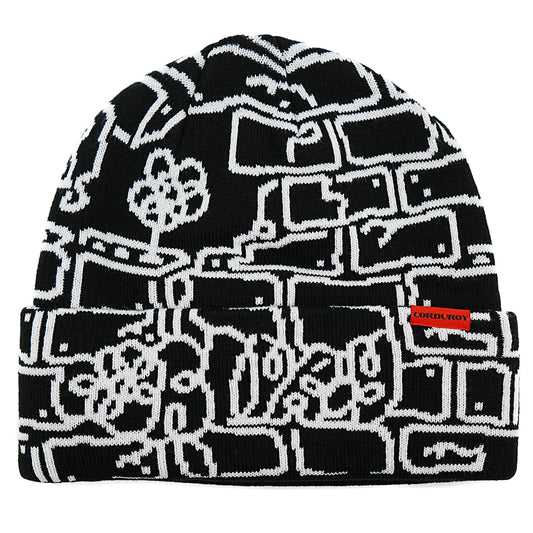 Corduroy Lebicar Beanie - Black