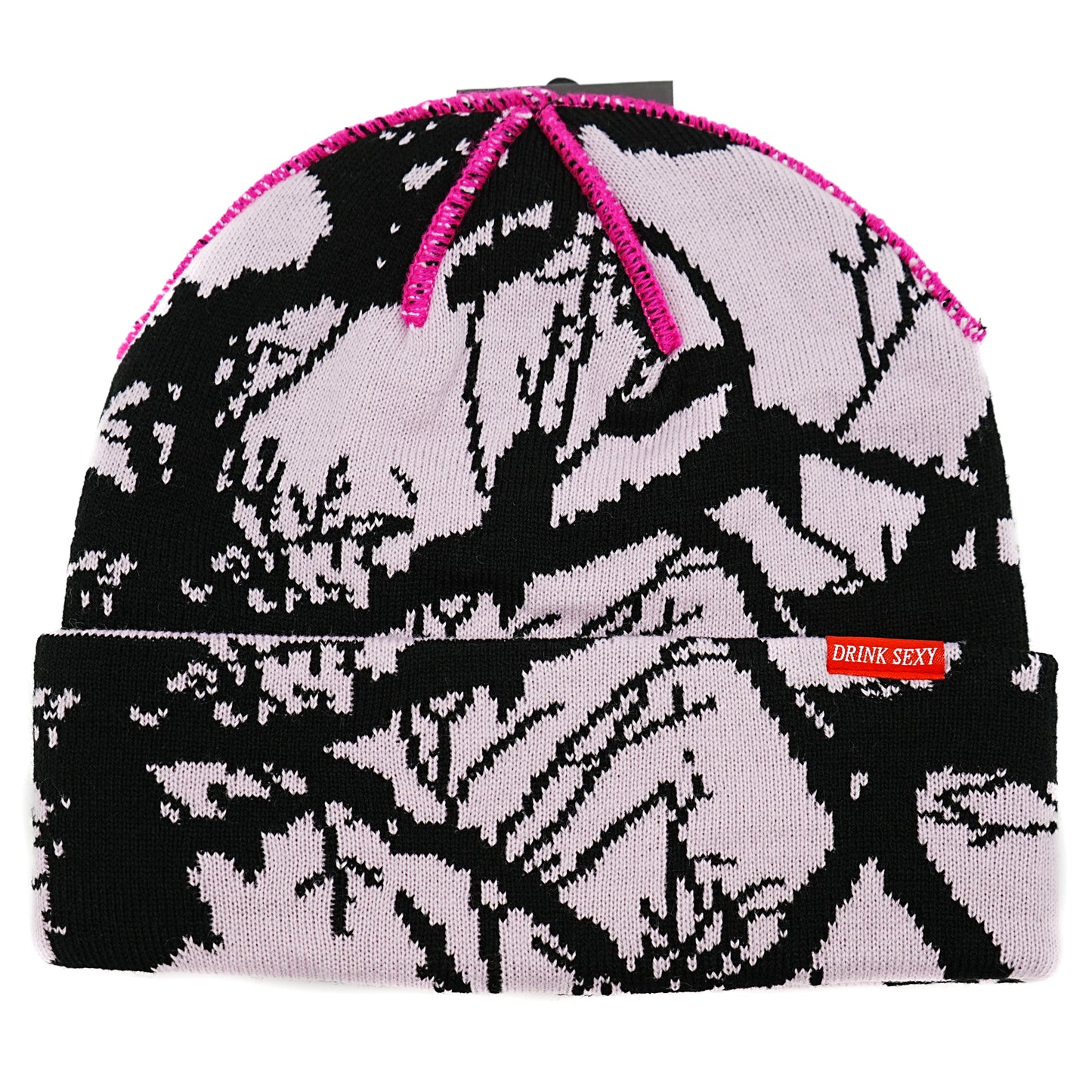 Corduroy Twig Camo Beanie - Pink