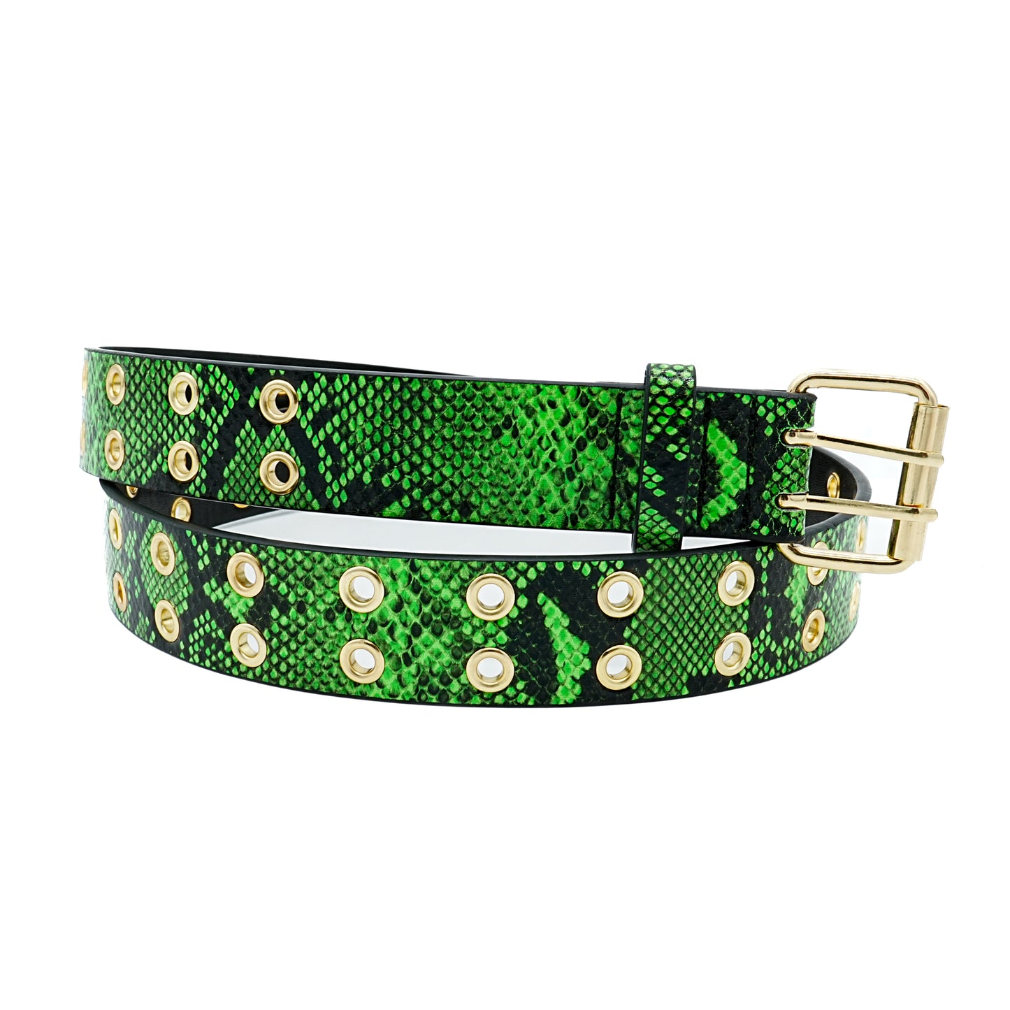 Loosey Snake Skin Grommet Belt