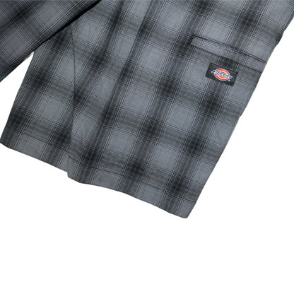 Dickies Plaid Relaxed 13" Work Shorts - Black