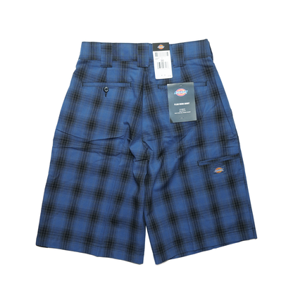 Dickies Plaid Relaxed 13" Work Shorts - Navy
