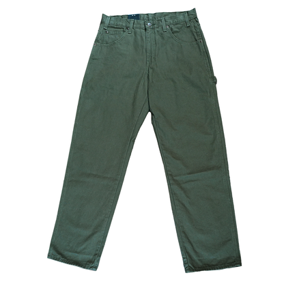 Dickies Relaxed Fit Heavyweight Duck Carpenter Pants - Rinsed Moss Green