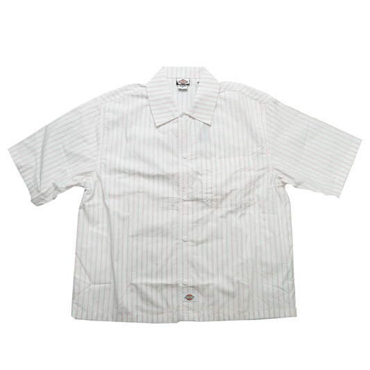 Dickies Striped Button Down S/S Shirt - Pink