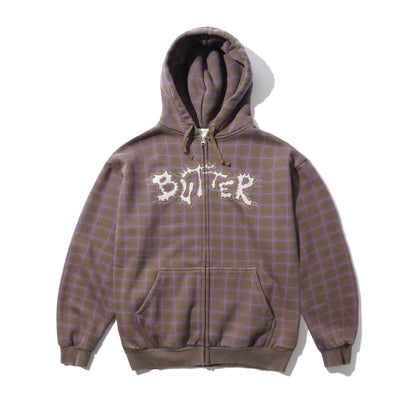 Butter Goods Eruption Zip-Thru Hoodie - Plaid