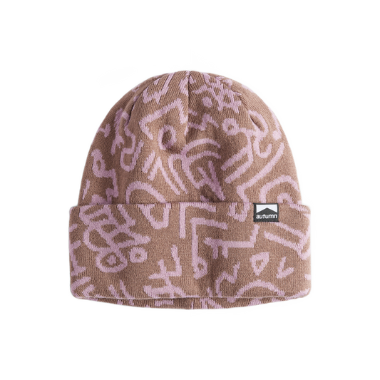 Autumn Soul Camo Beanie - Dusty Pink