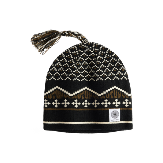 Autumn Tassel Beanie - Black