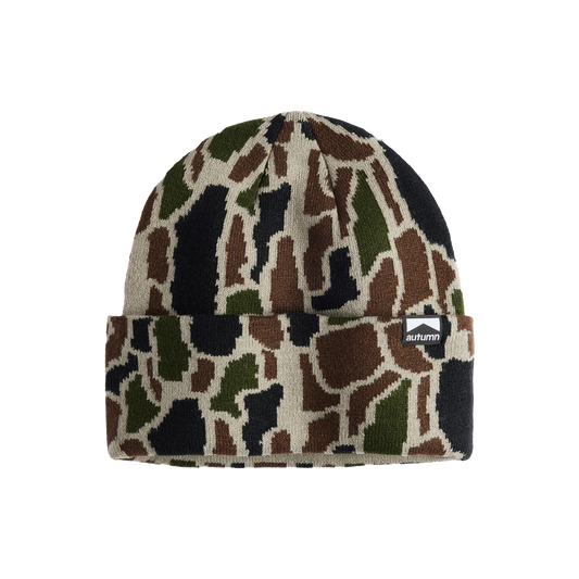 Autumn Tree Bark Beanie - Stone