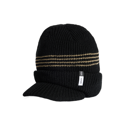 Autumn Visor Beanie - Black