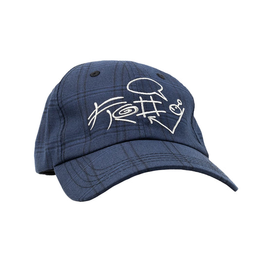 Frog Plaid G Hat - Navy