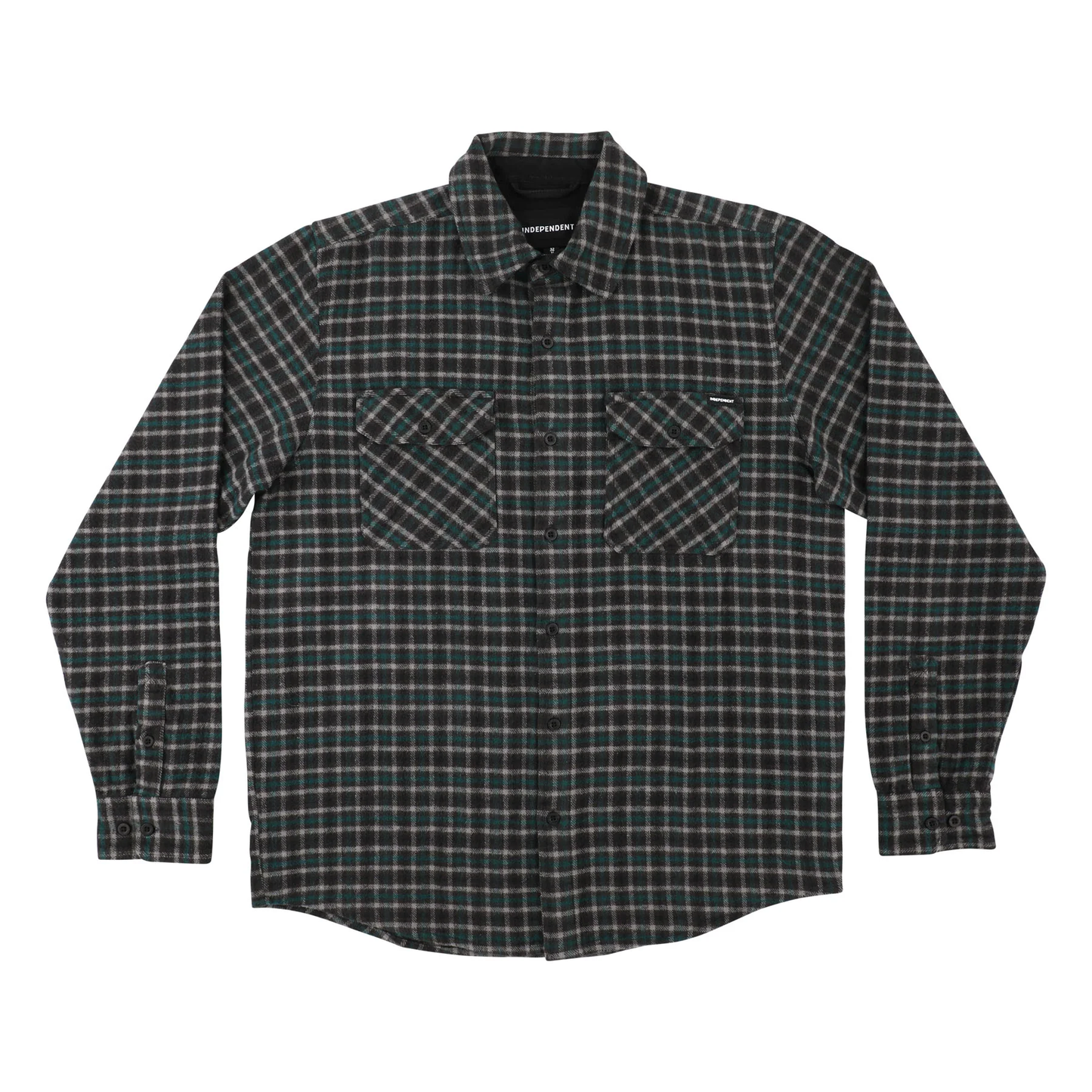 Independent Belmont Flannel Top - Teal / Grey / Black