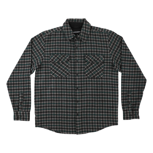 Independent Belmont Flannel Top - Teal / Grey / Black