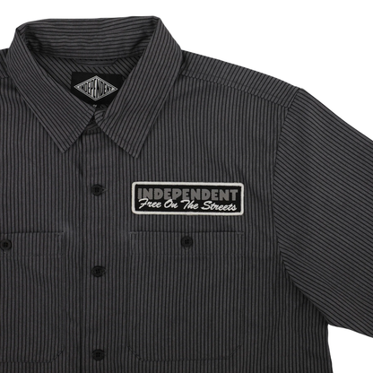 Independent Free On The Streets Button Up Shirt - Ash / Black