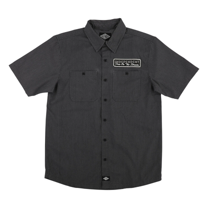 Independent Free On The Streets Button Up Shirt - Ash / Black