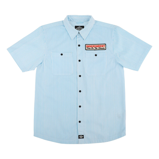 Independent Free On The Streets Button Up Shirt - White / Blue