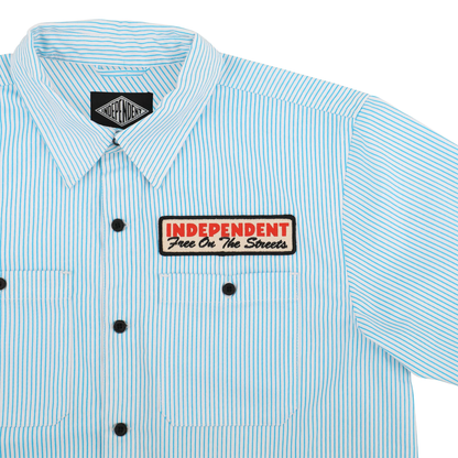 Independent Free On The Streets Button Up Shirt - White / Blue