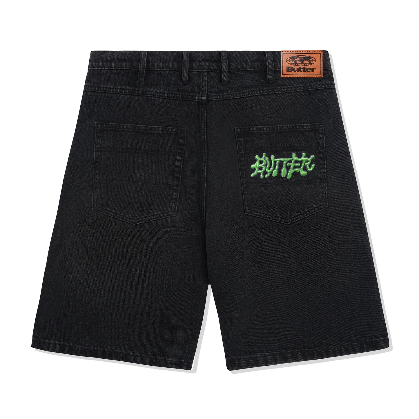 Butter Goods Ink Denim Shorts - Worn Black