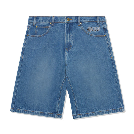 Butter Goods Ink Denim Shorts - Worn Blue