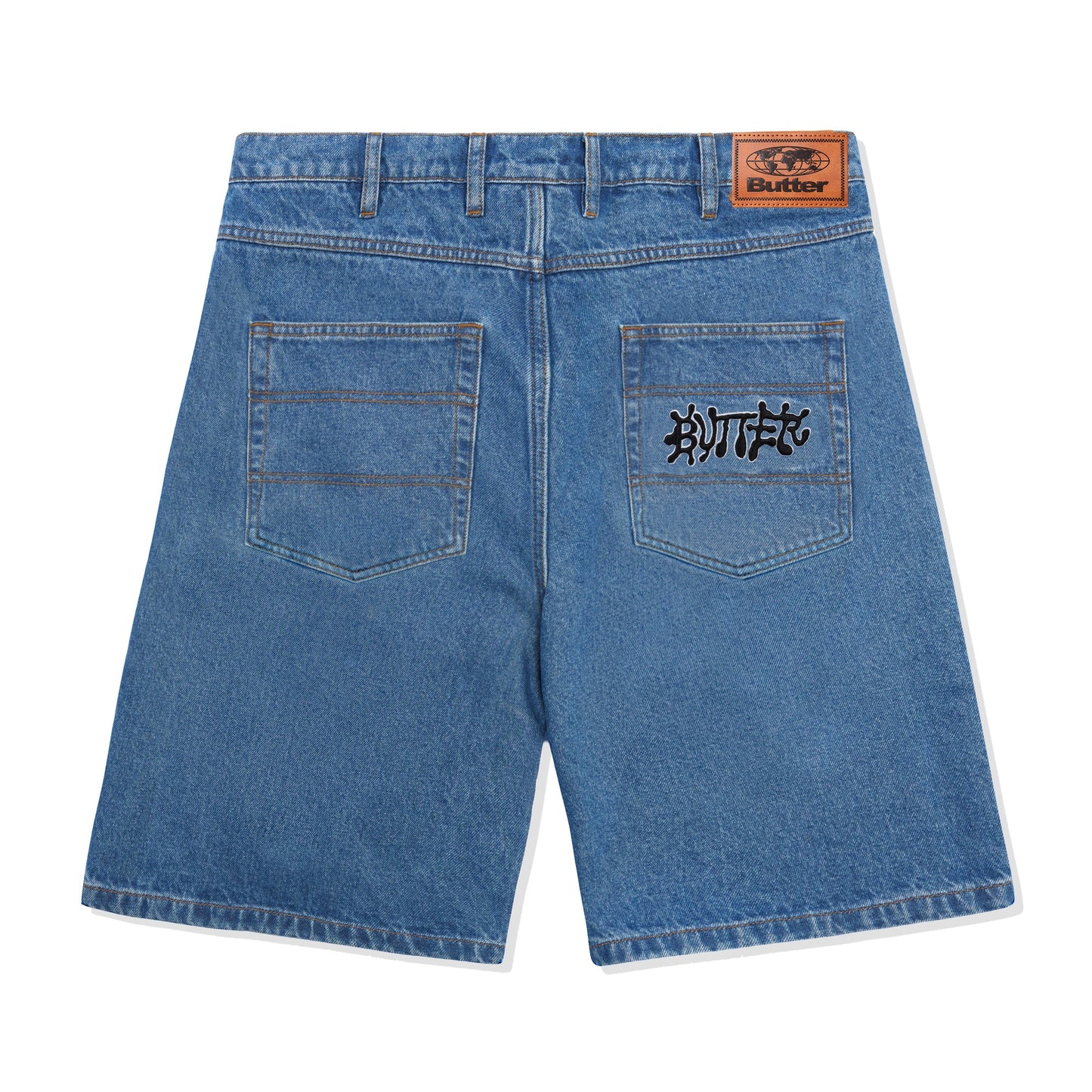 Butter Goods Ink Denim Shorts - Worn Blue