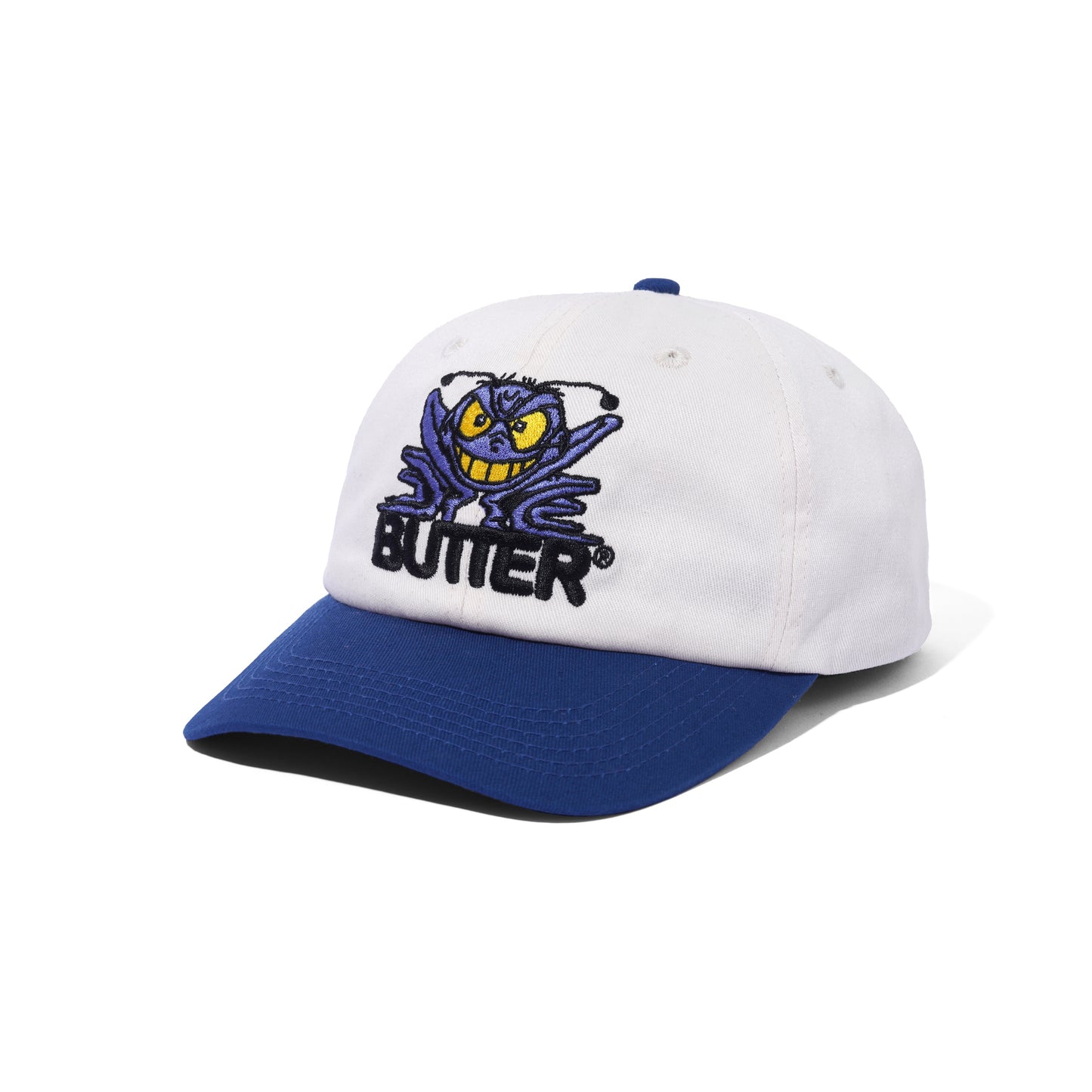 Butter Goods Insect 6 Panel Hat - Natural / Harbour Blue