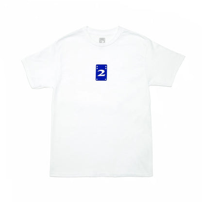 2 Riser Pads Logo Tee - White/Blue