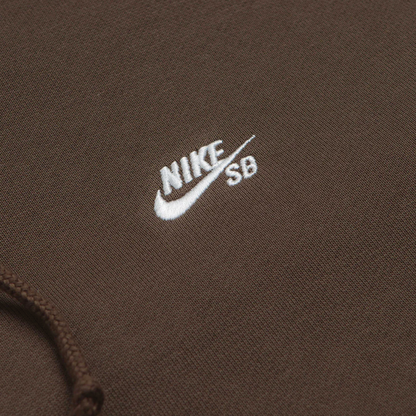 Nike SB Essential Logo Fleece Hoodie - Dark Hazel / White