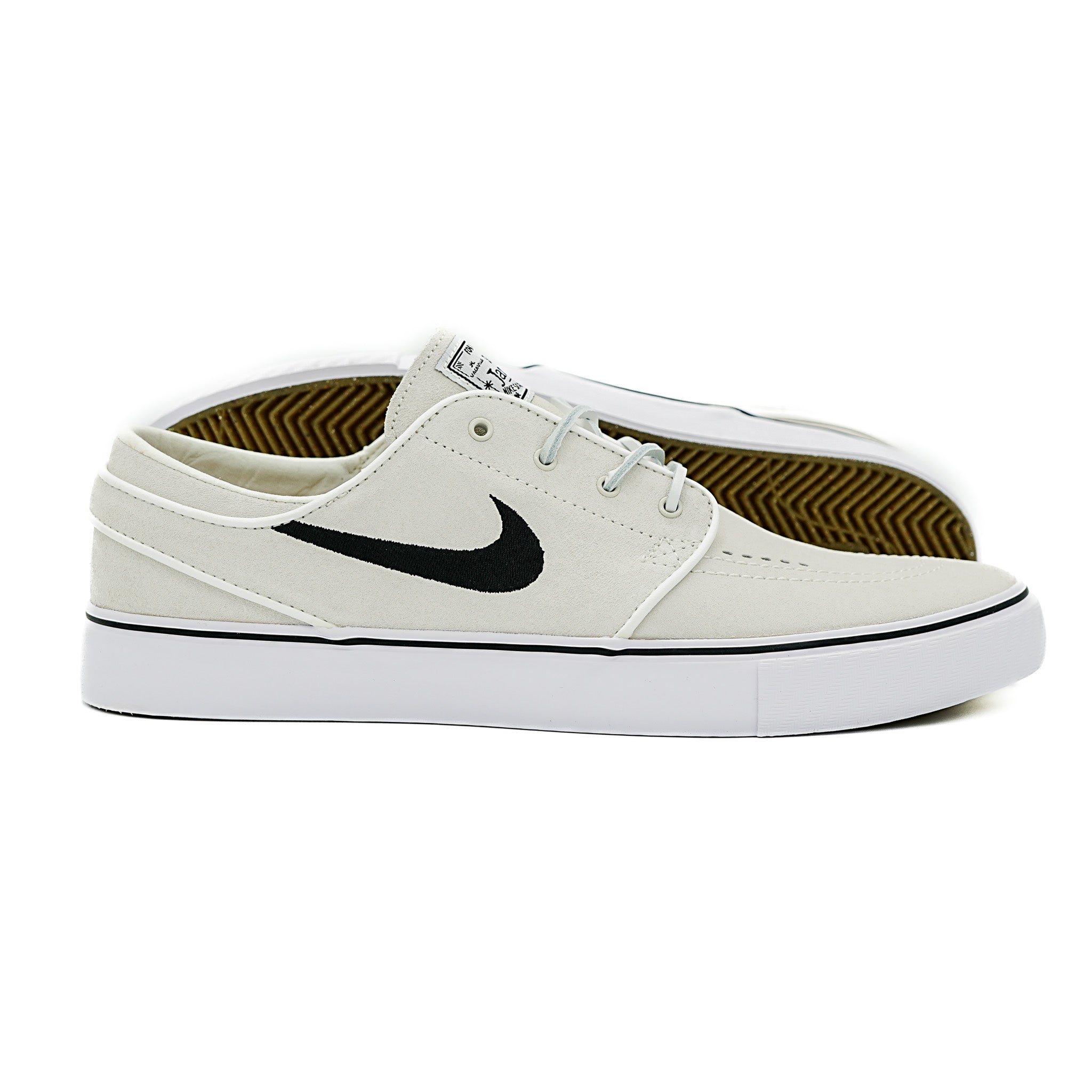 Nike sb janoski summit white  and  black suede skate shoes best sale