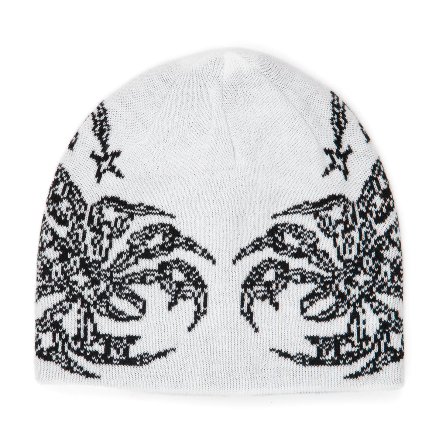 Corduroy No Regrets Reversible Skully - White