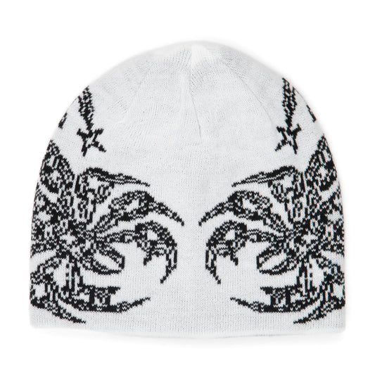 Corduroy No Regrets Reversible Skully - White