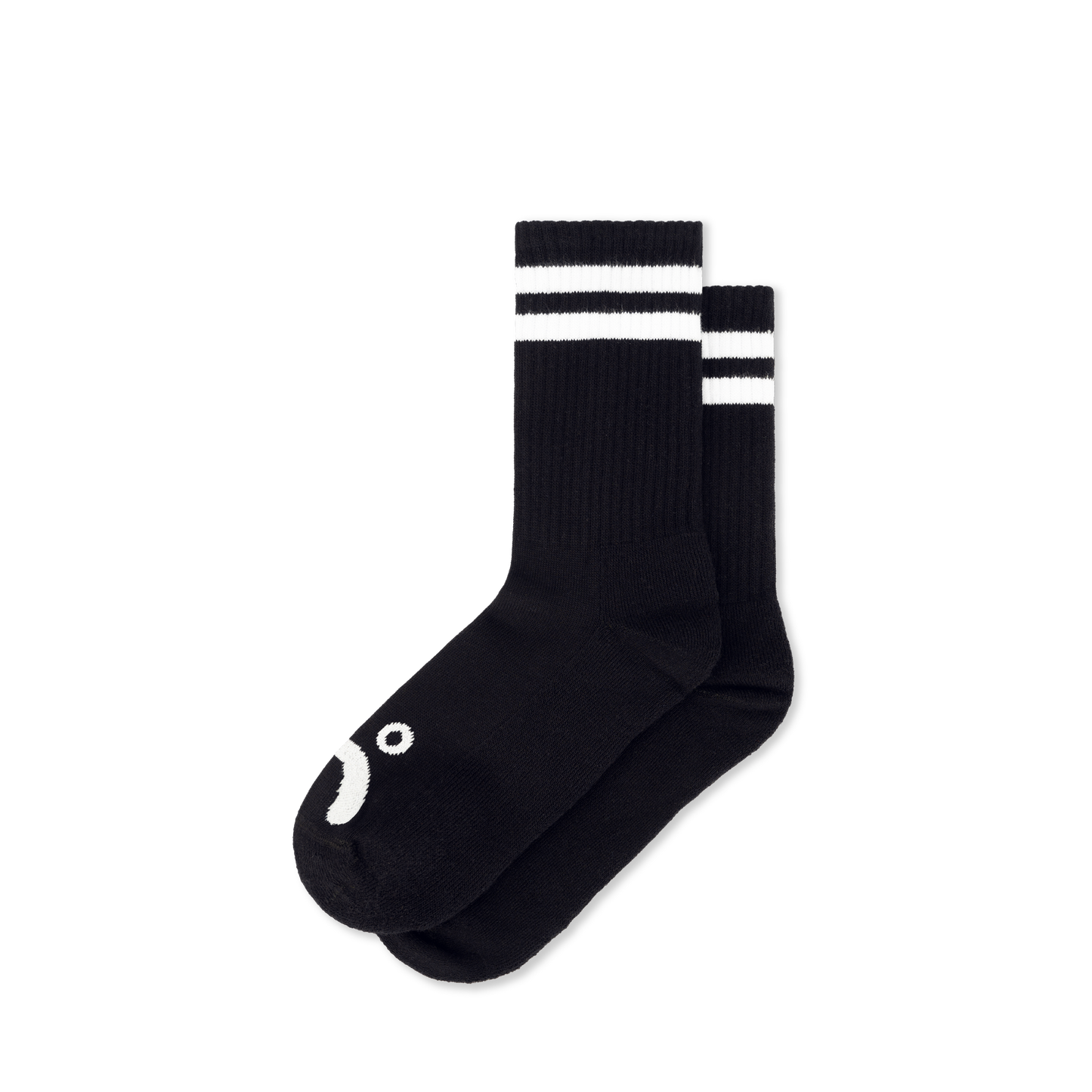 Polar Rib Socks - Happy Sad Black