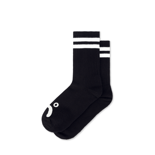 Polar Rib Socks - Happy Sad Black