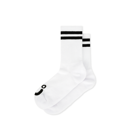 Polar Rib Socks - Happy Sad White