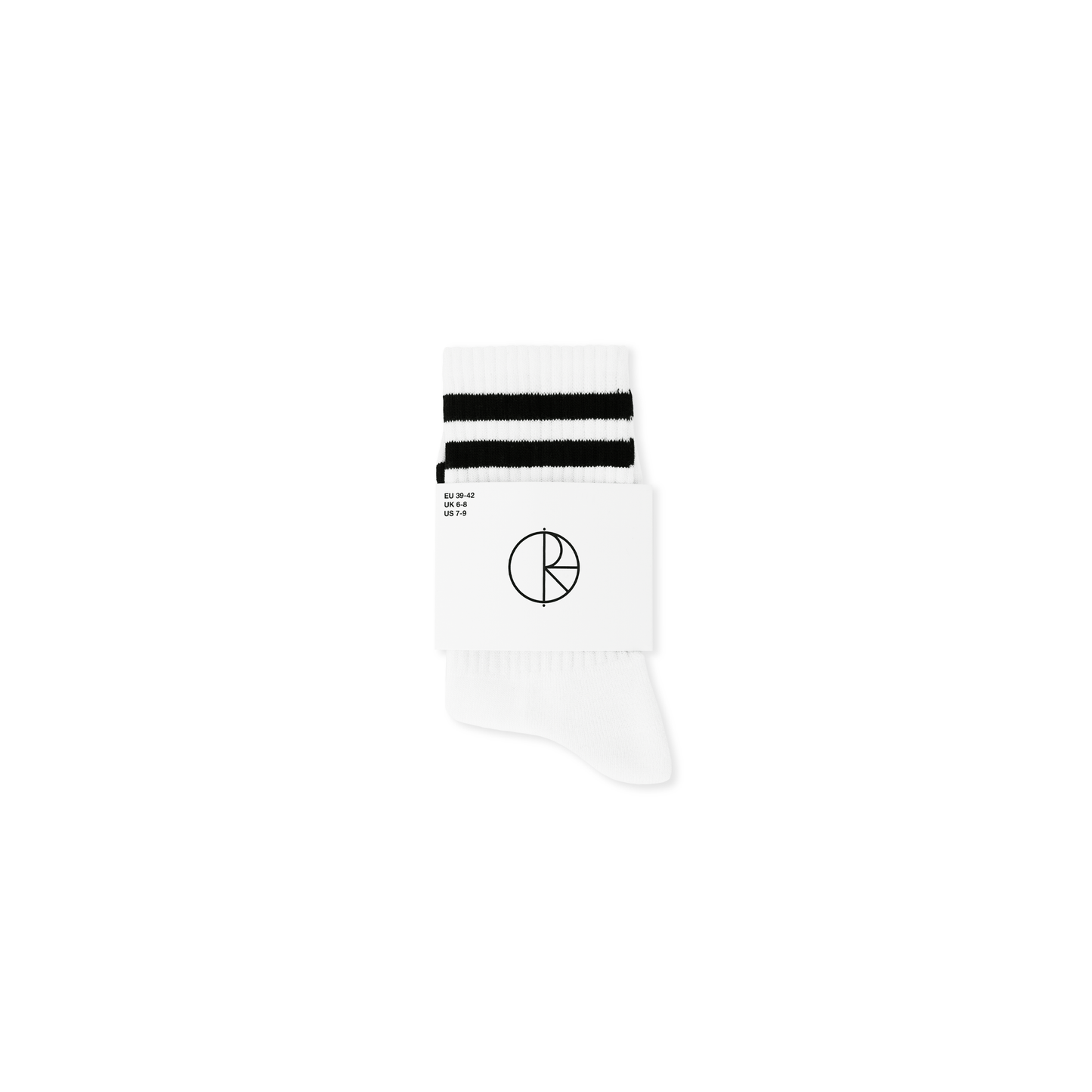 Polar Rib Socks - Happy Sad White