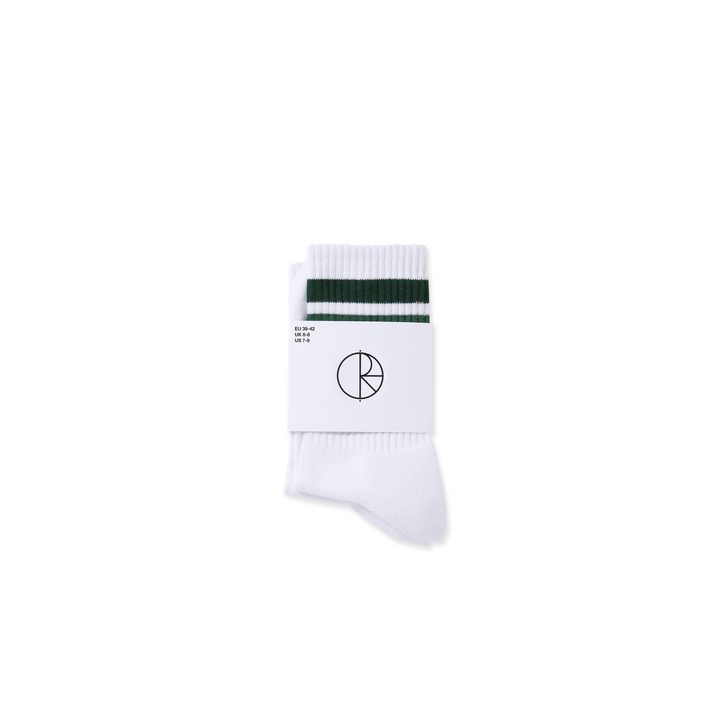 Polar Rib Fat Stripe Socks-White/Green