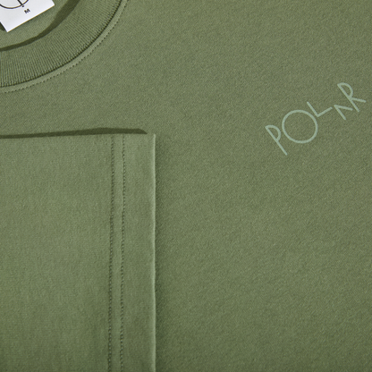 Polar Stroke Logo Contrast Tee - Moss Green