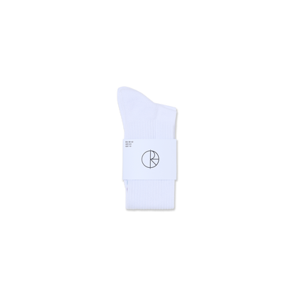 Polar 2 Stripe Rib Sock - White / Lavender