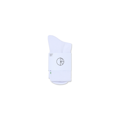 Polar 2 Stripe Rib Sock - White / Green