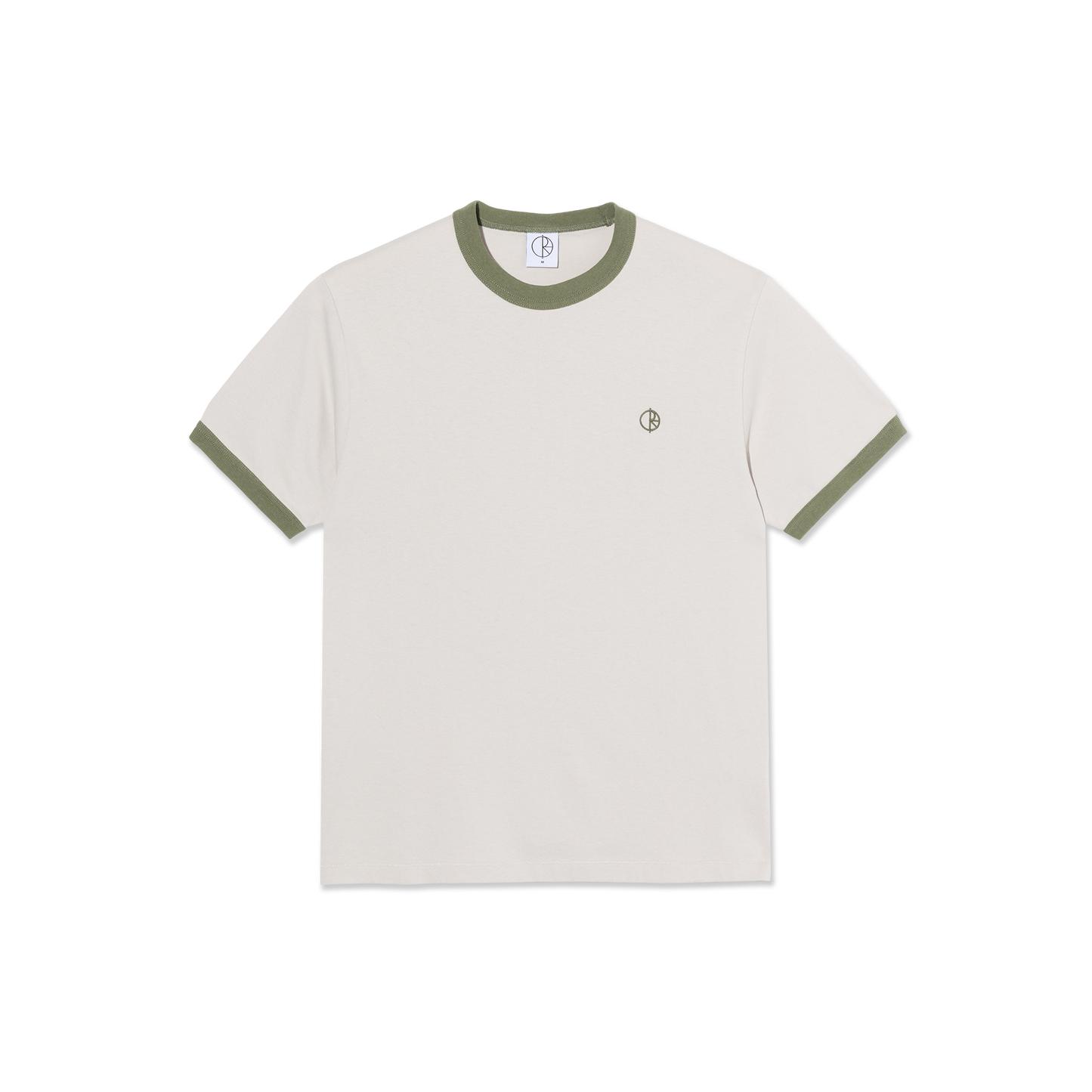 Polar Ringer Tee - Pale Taupe/Army Green