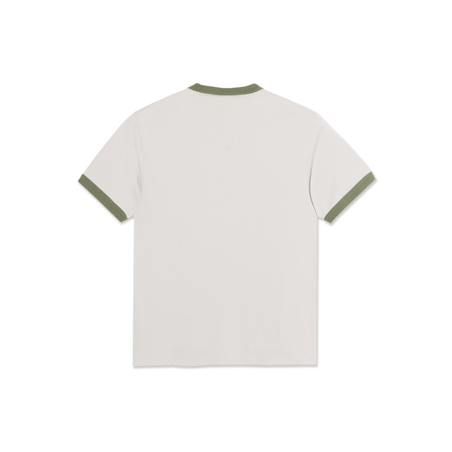 Polar Ringer Tee - Pale Taupe/Army Green