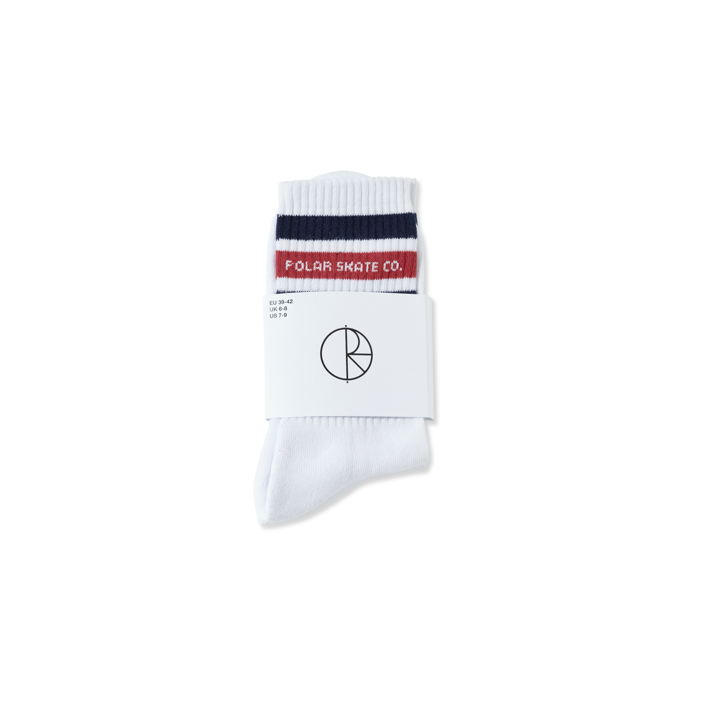 Polar Fat Stripe Socks-White/Navy/Red
